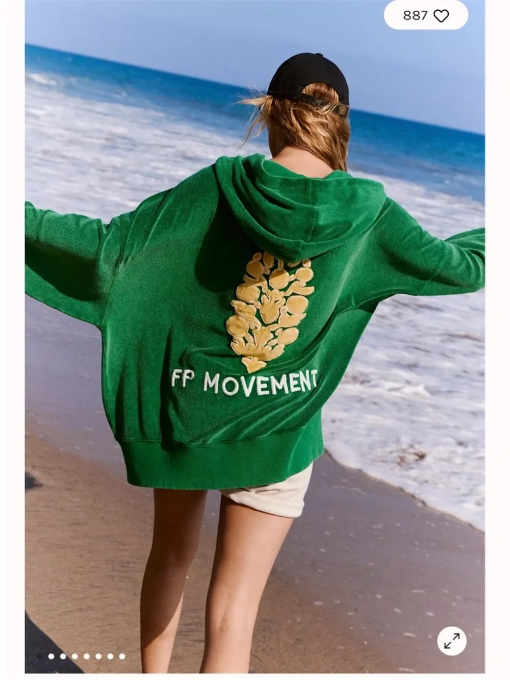 Free people FP Movement Sprint To The Finish Terry Zip-up OVERSIZED LARGE - Picture 1 of 1